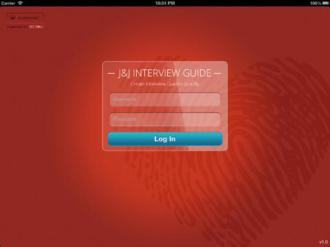 Johnson & Johnson Interview Guide for iPad