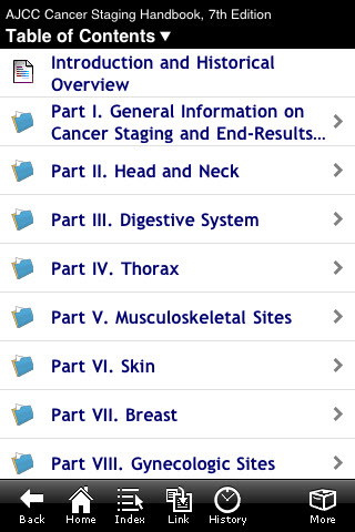 7th Edition AJCC Cancer Staging Handbook for iPhone