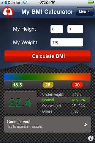 NHLBI BMI Calculator