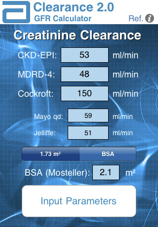 Clearance - GFR Calculator