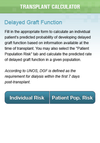 Delayed Graft Function Risk Calculator