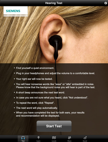 Siemens Hearing Test for iPad