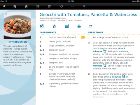 Recipes 2 Go for iPad