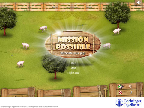 Pig vaccination game for iPad