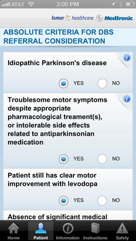Assess for DBS of iPhone