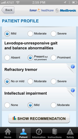 Assess for DBS of iPhone