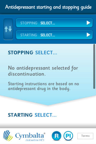 Antidepressant Start Stop Guide for iPhone for iPhone