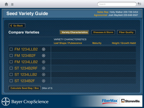Variety Selector Tool for iPad