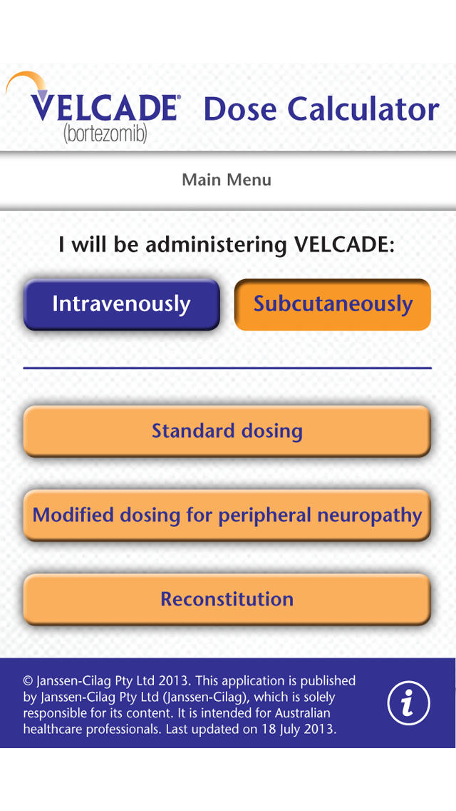 VELCADE® Dose Calculator for iPhone