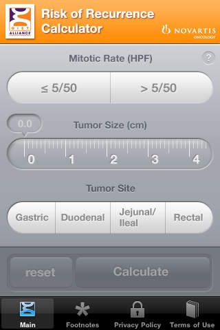 GIST Calculator for iPhone