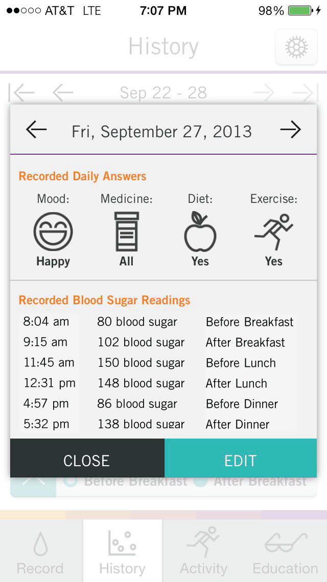 Diabetes HealthMate for iPhone