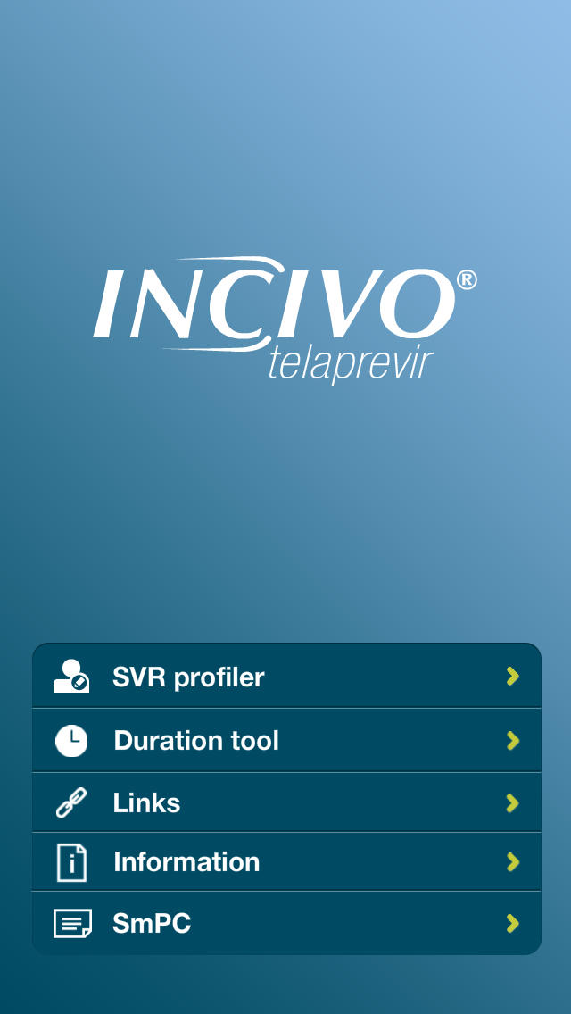 INCIVO Treatment Profiler for iPhone