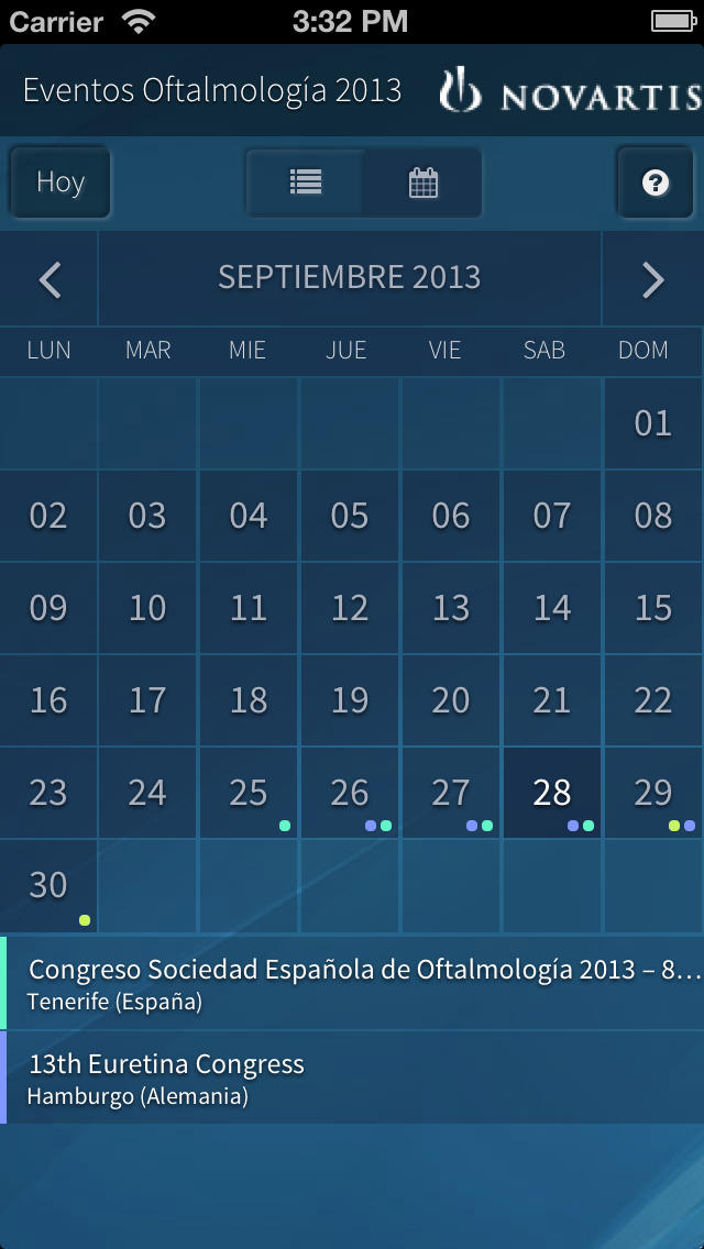 Calendario Congresos Oftalmología 2013 for iPhone