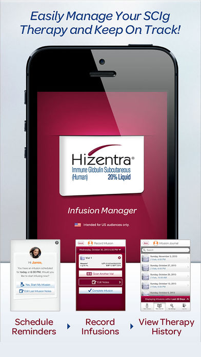 MyHizentra™ Infusion Manager for iPhone