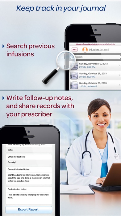 MyHizentra™ Infusion Manager for iPhone