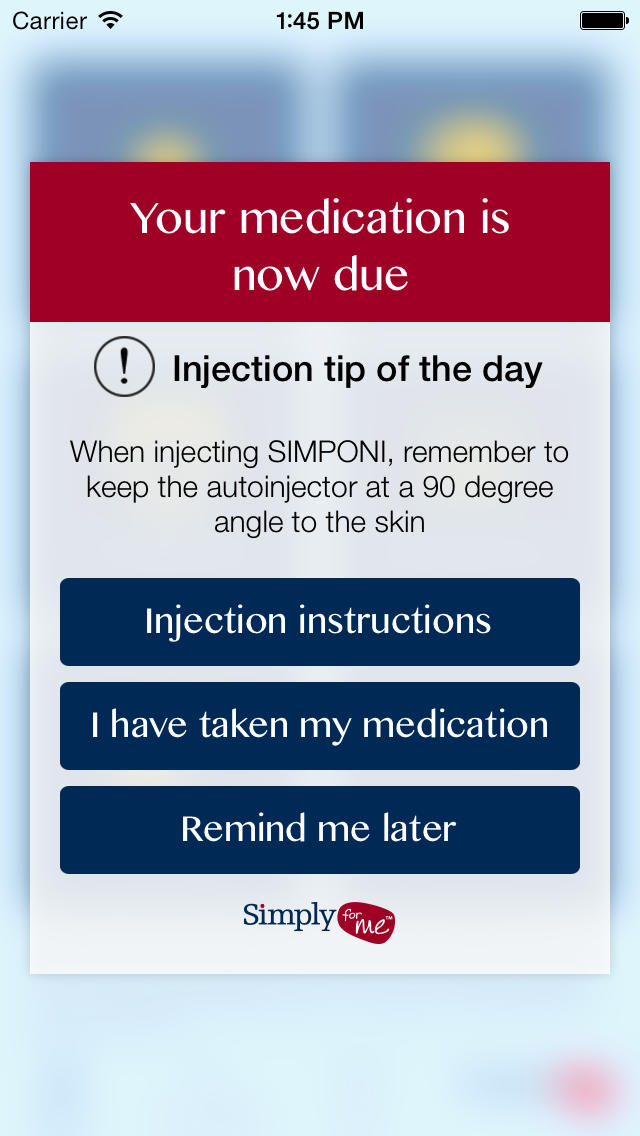 Simply for Me: Educational information for patients that have been prescribed SIMPONI for iPhone
