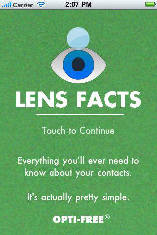 LensFacts from OPTI-FREE® Brand for iPhone