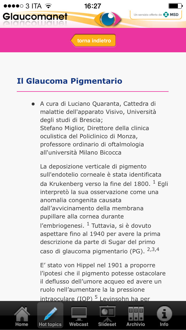 Glaucomanet for iPhone