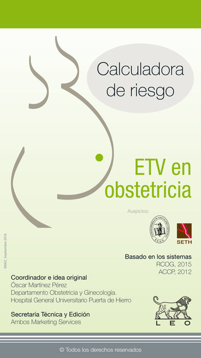 Calculadora de riesgo de ETV en Obstetricia for iPhone