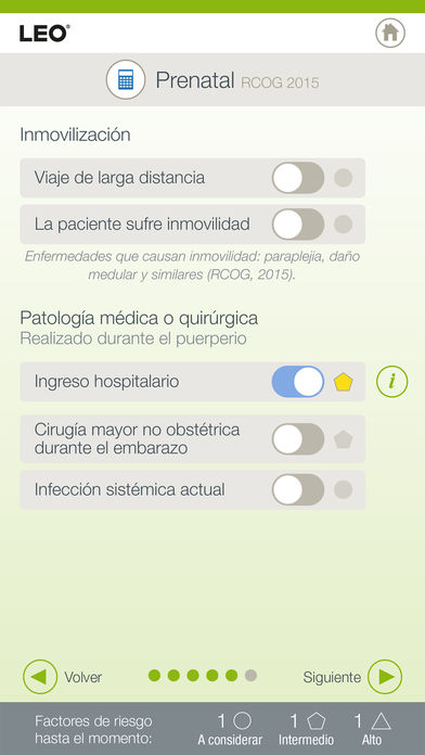 Calculadora de riesgo de ETV en Obstetricia for iPhone