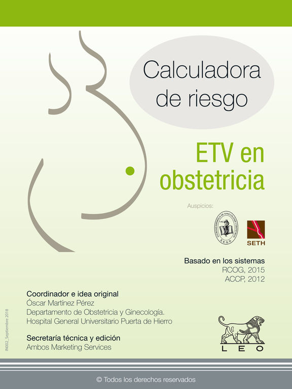 Calculadora de riesgo de ETV en Obstetricia for iPad