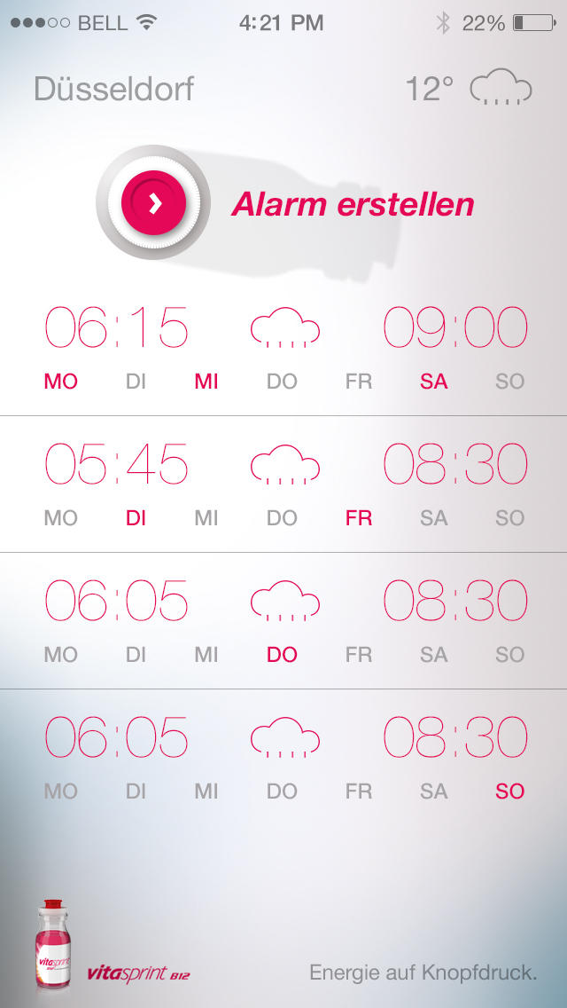 Vitasprint Running Alarm for iPhone