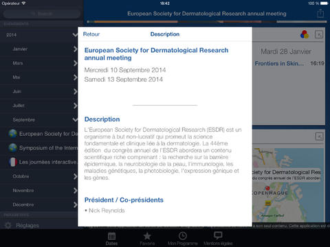 Calendrier des congrès et évènements Janssen en Immunologie 2013 for iPad