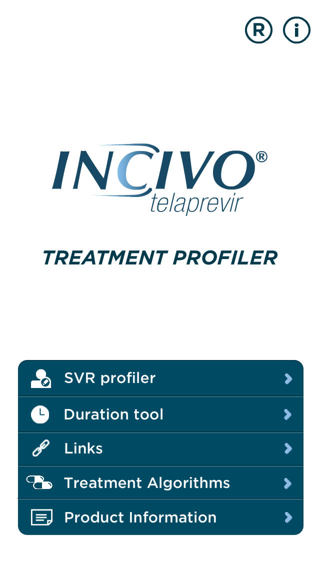 INCIVO Treatment Profile for iPhone