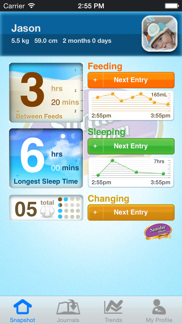 Similac Mom Baby Journal for iPhone