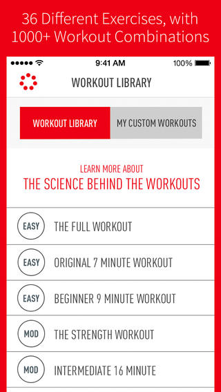 The Johnson & Johnson Official 7 Minute Workout App for iPhone
