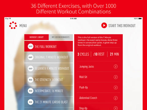 The Johnson & Johnson Official 7 Minute Workout App for iPad