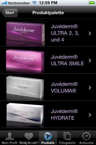 JUVÉDERM® MOBILE (Deutsche) for iPhone