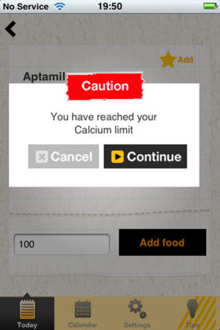Caution Calculator for iPhone