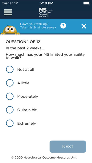 MS self – Multiple Sclerosis Mobile App for iPhone