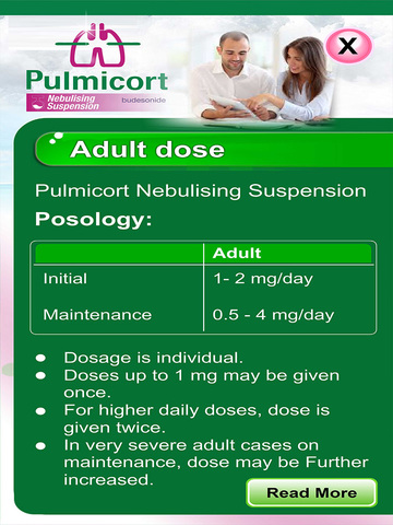 Pulmicort Respules dosages for iPad