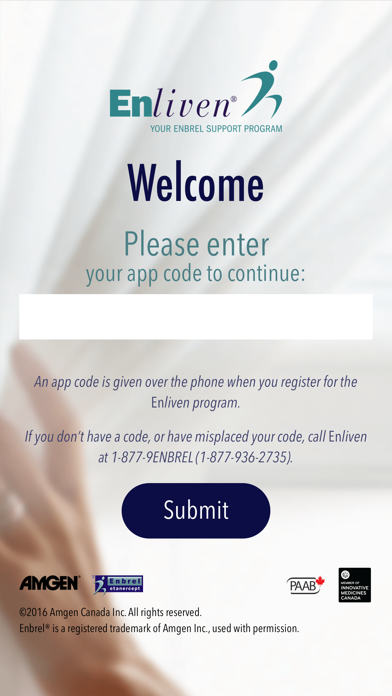 Enliven Patient Support App for iPhone