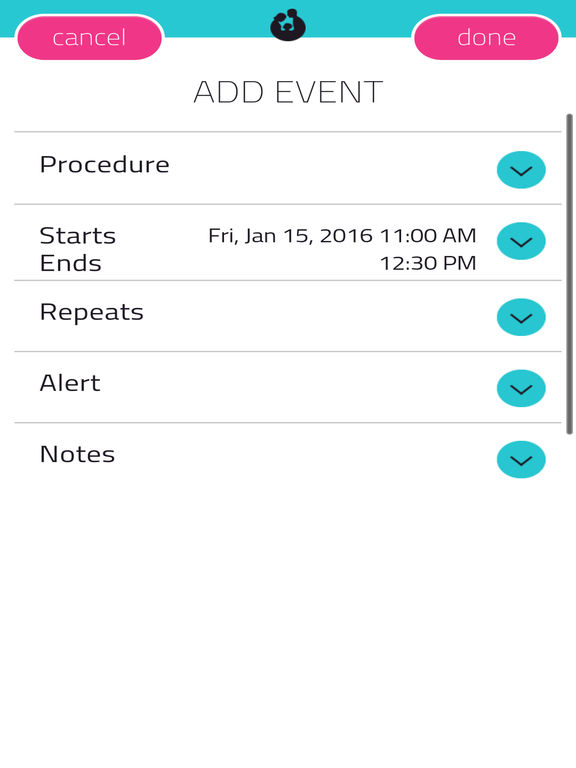 Fertility Tracker App for iPad