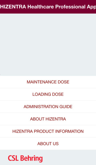 Hizentra Healthcare Professional App for iPhone