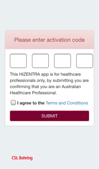 Hizentra Healthcare Professional App for iPhone