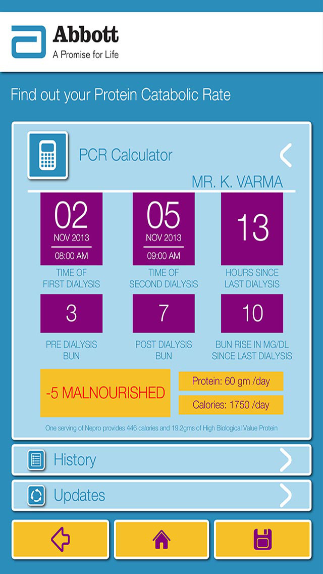 Abbott Nutrition - Nepro nPCR Calculator App for iPhone