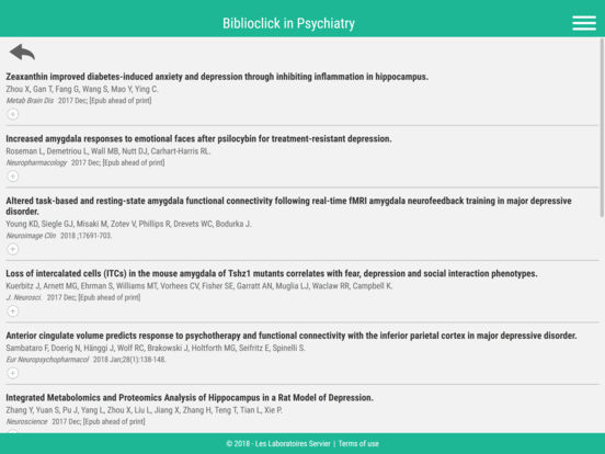 Biblioclick in Psychiatry for iPad