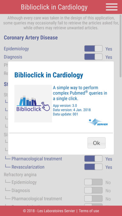 Biblioclick in Cardiology for iPhone