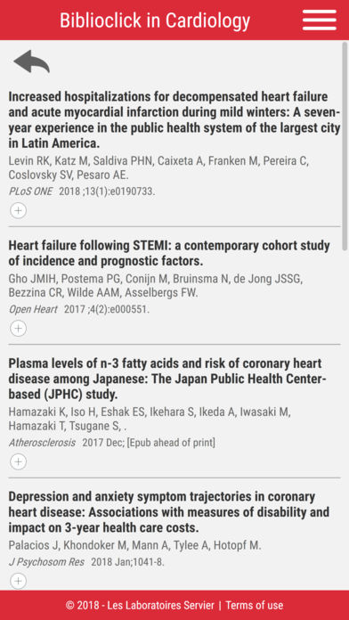 Biblioclick in Cardiology for iPhone
