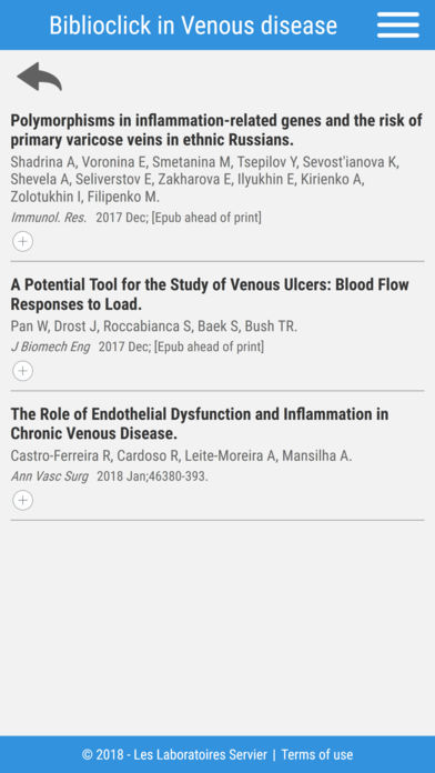 Biblioclick in Venous disease for iPhone