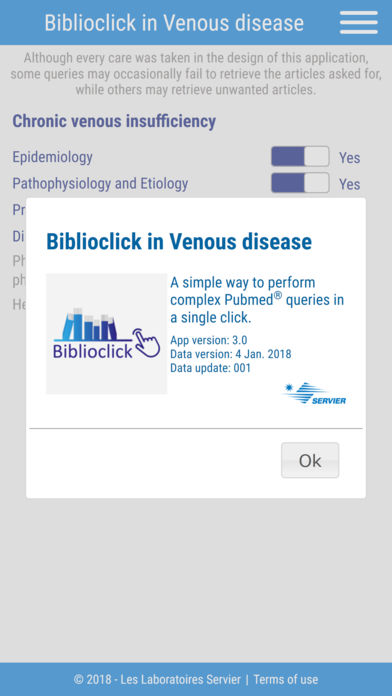 Biblioclick in Venous disease for iPhone