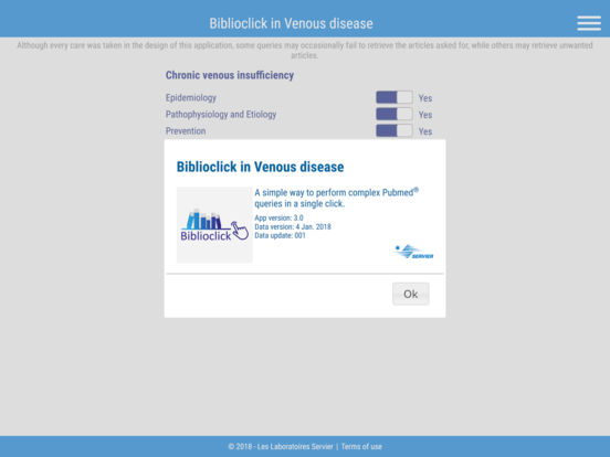 Biblioclick in Venous disease for iPad
