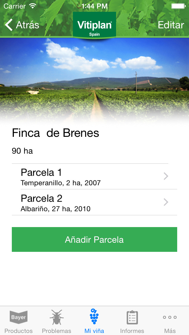Vitiplan Spain for iPhone