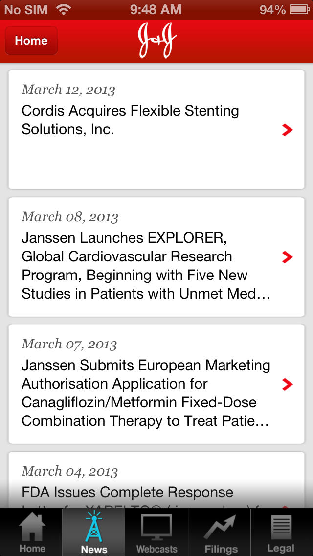 J&J Investor for iPhone