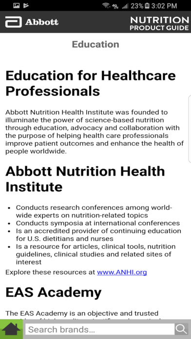 Abbott Nutrition Product Guide for iPhone