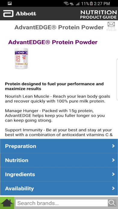 Abbott Nutrition Product Guide for iPhone